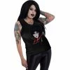 Kreepsville666 Women's Stuff Elvira Womens 80's Sleeveless Tee Black