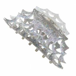 Kreepsville666 Accessories Spiderweb Hair Claw Clip Silver