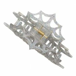 Kreepsville666 Accessories Spiderweb Hair Claw Clip Silver