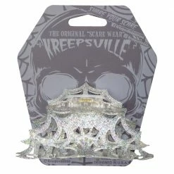 Kreepsville666 Accessories Spiderweb Hair Claw Clip Silver
