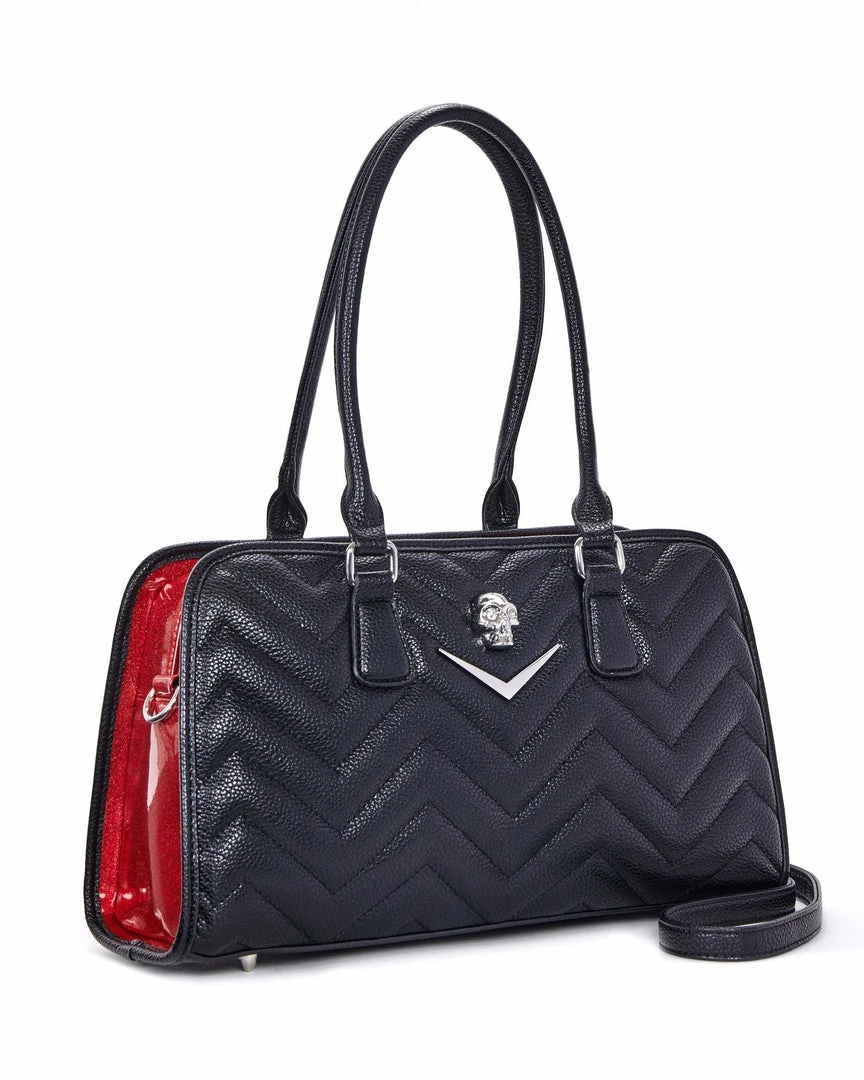 Lux De Ville Hellraiser Tote Black And Red Venom Sparkle Bags & Backpacks 3 Lux De Ville Hellraiser Tote Black And Red Venom Sparkle Bags & Backpacks