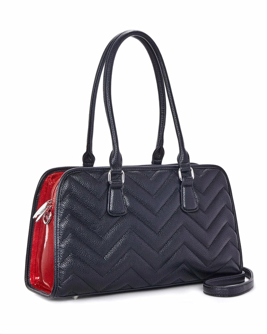 Lux De Ville Hellraiser Tote Black And Red Venom Sparkle Bags & Backpacks 5 Lux De Ville Hellraiser Tote Black And Red Venom Sparkle Bags & Backpacks