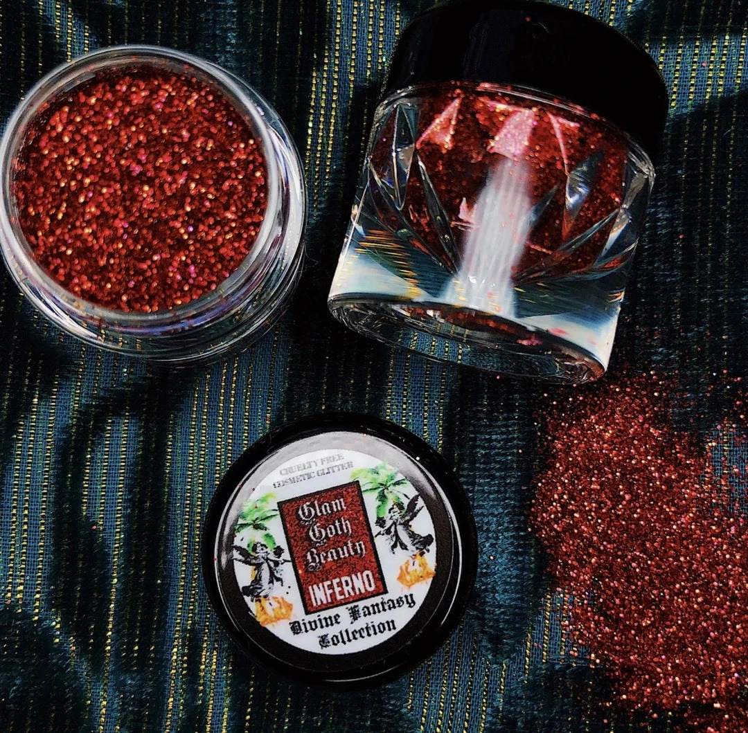 Glam Goth Beauty Inferno - Red Body Glitter 3 Glam Goth Beauty Inferno - Red Body Glitter