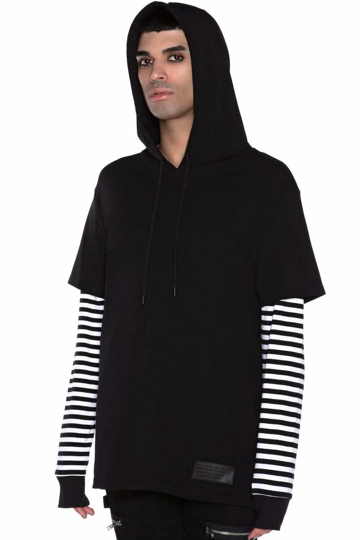Killstar Jax Hooded Top - Black & White Men's Stuff 5 Killstar Jax Hooded Top - Black & White Men's Stuff