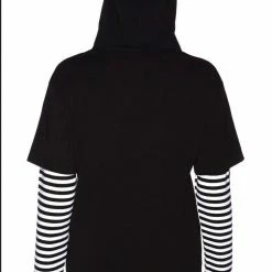 Killstar Jax Hooded Top - Black & White Men's Stuff