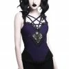 Killstar Women's Stuff Lydia Harness Top [PLUM]