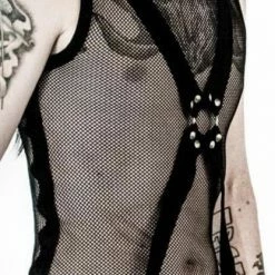 Lip Service Cross Strap Fishnet Top Men's Stuff