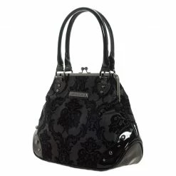 Rock Rebel Mistress Kisslock Bag In Black