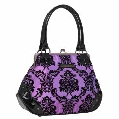 Rock Rebel Mistress Kisslock Bag In Purple Bags & Backpacks