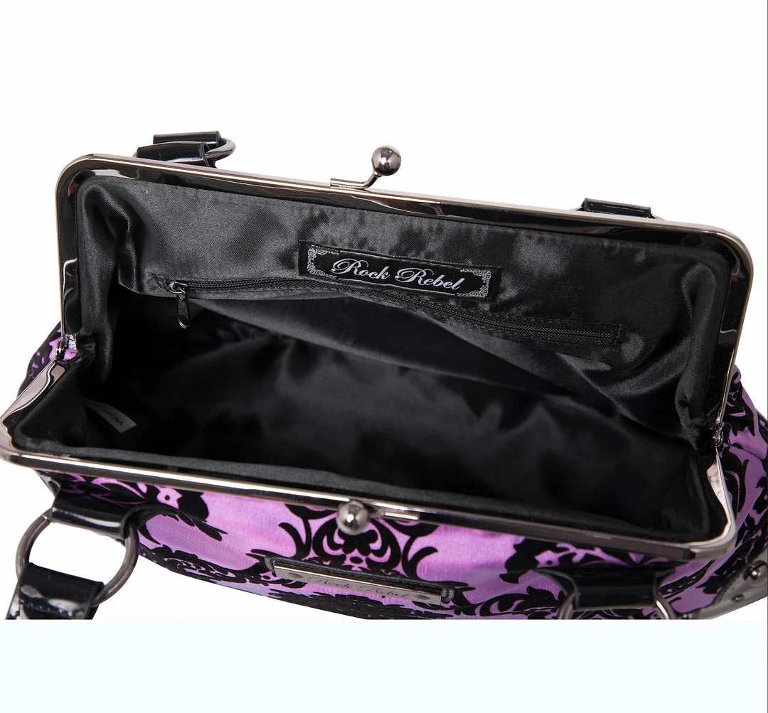 Rock Rebel Mistress Kisslock Bag In Purple Bags & Backpacks 5 Rock Rebel Mistress Kisslock Bag In Purple Bags & Backpacks