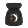 Gothic Gifts Black Mystical Moon Cut Out Oil Burner Gift Ideas