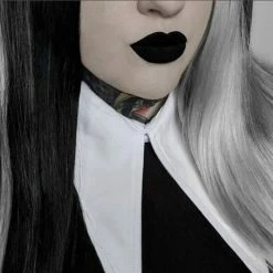 Glam Goth Beauty NIghtmare - Black Matte Lipstick Hair And Makeup 9 Glam Goth Beauty NIghtmare - Black Matte Lipstick Hair And Makeup