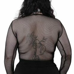 Killstar Overkill Fishnet Top - Black Women's Stuff
