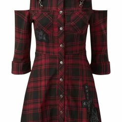 Killstar Paranormal Shirt-Dress [TARTAN]