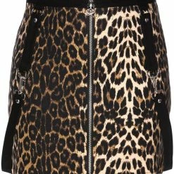 Killstar Pretty Kitty Mini Skirt - Leopard