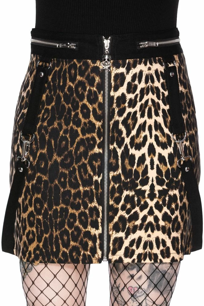Killstar Pretty Kitty Mini Skirt - Leopard 3 Killstar Pretty Kitty Mini Skirt - Leopard