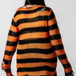 Killstar Men's Stuff Pumpkin Knit Sweater