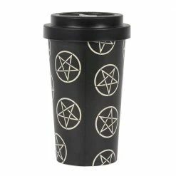 Gothic Gifts Pentagram Bamboo Eco Travel Mug Gift Ideas
