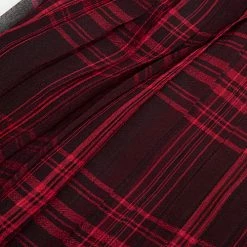 Punk Rave Plaid Spliced Suspender Skirt Women's Stuff