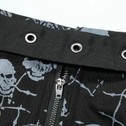 Punk Rave Women's Stuff Gothic Skull Printed Skirt