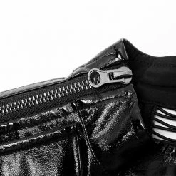 Punk Rave Women's Stuff Patent Leather Hollowed Out Dress