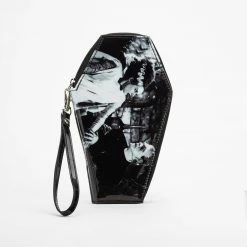 Rock Rebel We Belong Dead Glitter Coffin Wallet - Green Wallets