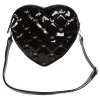 Rock Rebel Bags & Backpacks Bat Studded Quilted Heart Shoulder Bag - Black 2 Rock Rebel Bags & Backpacks Bat Studded Quilted Heart Shoulder Bag - Black