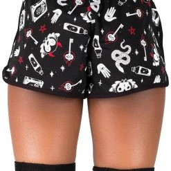 Killstar See U In Hell Lounge Shorts Women's Stuff