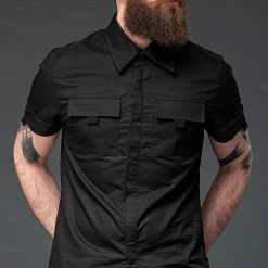 Queen Of Darkness Men's Stuff Shirt With Hidden Button Placket