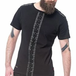 Queen Of Darkness Shirt With Rings On Front And Shoulders