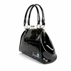 Sourpuss Shock Me Handbag - Black/Black Bags & Backpacks
