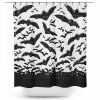 Sourpuss Housewares Spooksville Bats Shower Curtain - Black & White