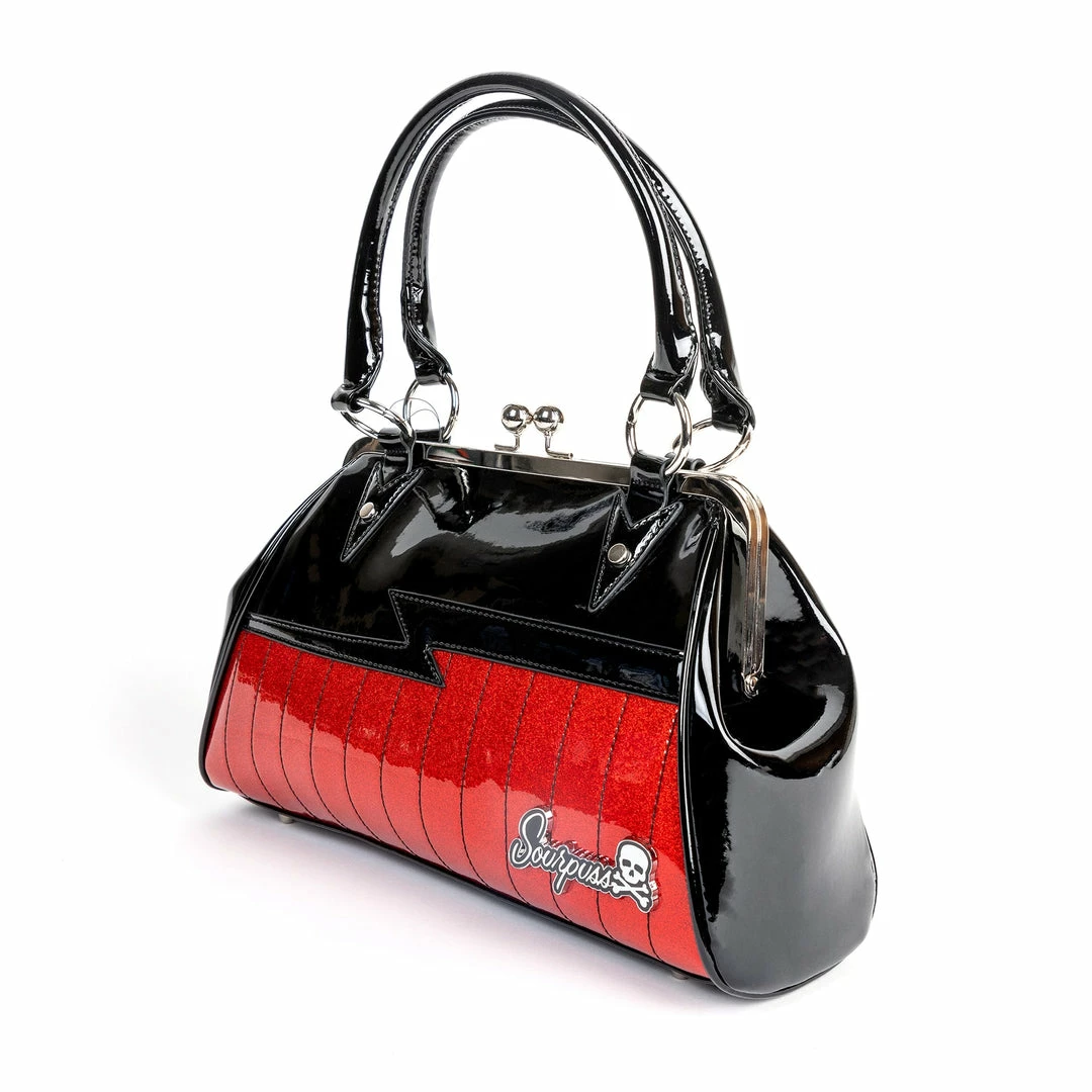 Sourpuss Bags & Backpacks Shock Me Handbag - Black/Red 4 Sourpuss Bags & Backpacks Shock Me Handbag - Black/Red