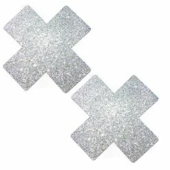 Neva Nude Accessories Silver Pixie Dust Glitter X Factor Nipple Cover Pasties
