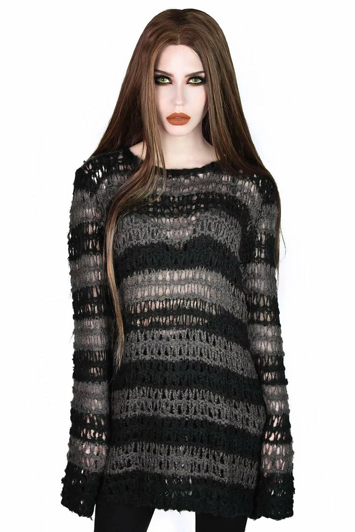 Killstar Strange Daze Faux- Mohair Sweater 3 Killstar Strange Daze Faux- Mohair Sweater
