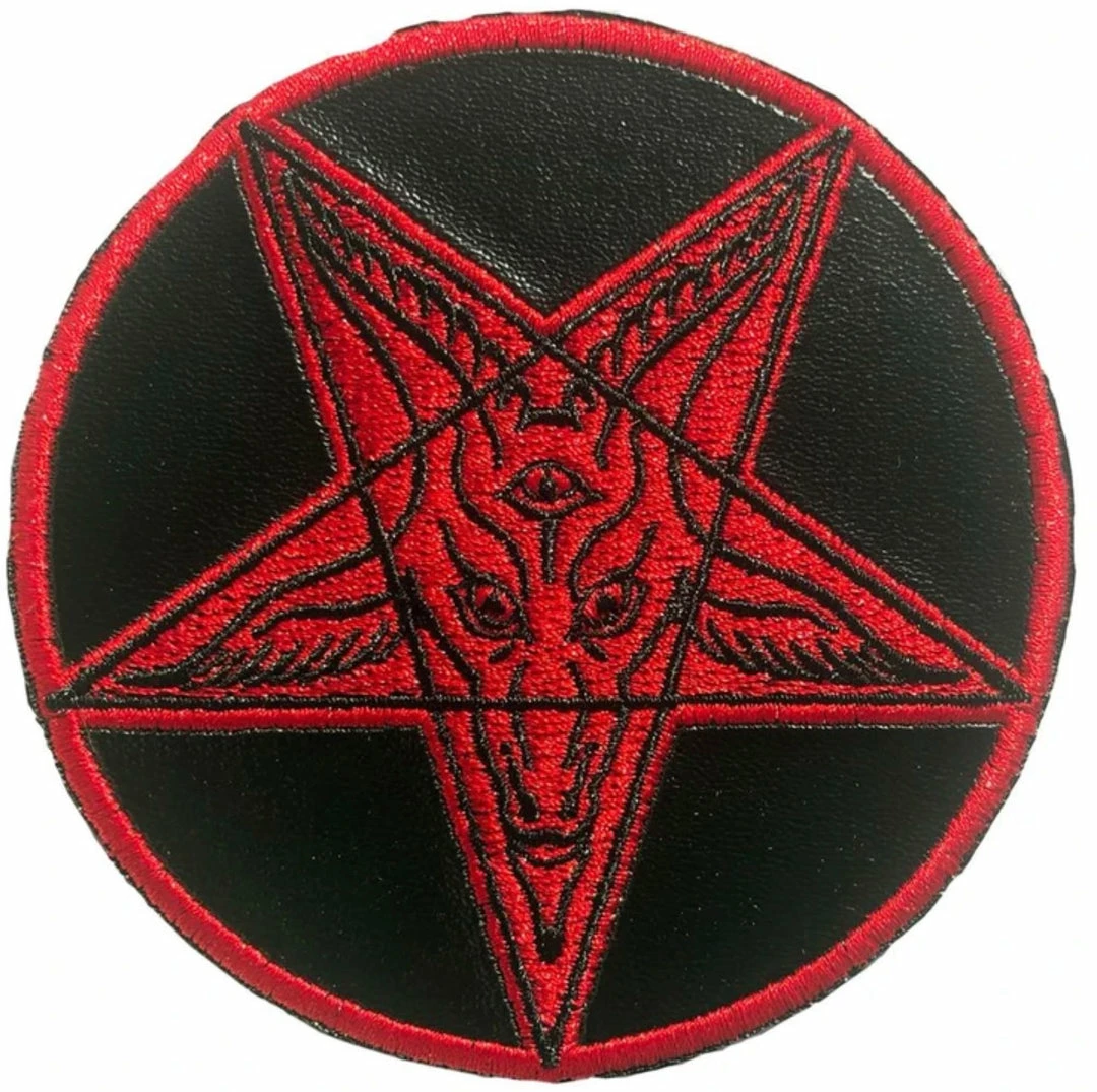 Kreepsville666 Satanic Circle Shiny Red Patch Gift Ideas 3 Kreepsville666 Satanic Circle Shiny Red Patch Gift Ideas