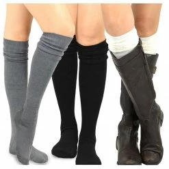 TeeHee Women's Knee High Soft Top Socks 3pk Gift Ideas