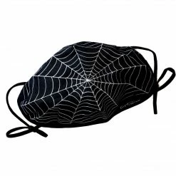 Ectogasm Black Spiderweb Face Mask Masks