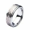 INOX Men's Stuff Steel Hammered Ring 1 INOX Men's Stuff Steel Hammered Ring