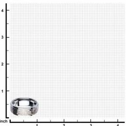 INOX Men's Stuff Steel Hammered Ring