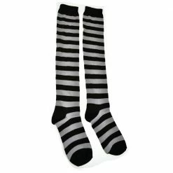 Poizen Industries OK Stripe Socks – Black/Grey Accessories
