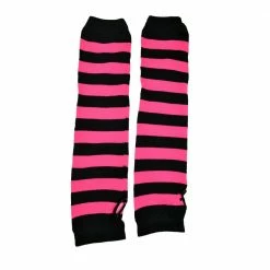 Poizen Industries Stripe Armwarmers – Black/Pink