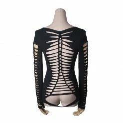 Punk Rave Gothic Burnt Flower Top