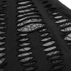 Punk Rave Women's Stuff Grunge Ripped Skull Halter Crop Top