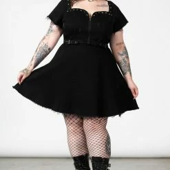 Killstar Time Out Zip Denim Dress Women's Stuff