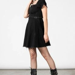 Killstar Time Out Zip Denim Dress Women's Stuff