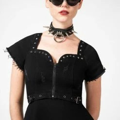 Killstar Time Out Zip Denim Dress Women's Stuff