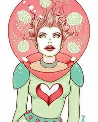 Poster Pop Gift Ideas Tara McPherson Jellyfish Helmet Sticker