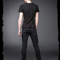 Queen Of Darkness Men's Stuff Black Pants With Slits