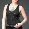 Queen Of Darkness Top Printed With Bats In The Front
